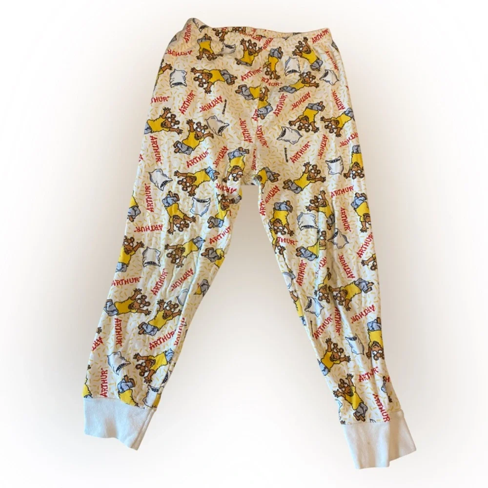 VTG Rare Arthur Aardvark Cartoon Long Eddies Childrens (2)pc. Pajamas 8 Yrs